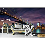 Papermoon Premium collection Fototapete Brooklyn Bridge Night (B x H: 450 x 280 cm, Vlies) | BAUHAUS