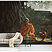 Papermoon Premium collection Fototapete Mönch morgendliche Meditation (B x H: 200 x 149 cm, Vlies) | BAUHAUS