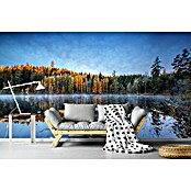 Papermoon Premium collection Fototapete Herbststeg (B x H: 450 x 280 cm, Vlies) | BAUHAUS