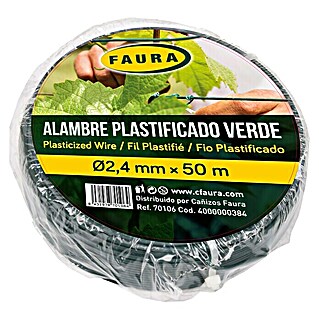Alambre plastificado (Ø x L: 2,4 mm x 50 cm, Metal)