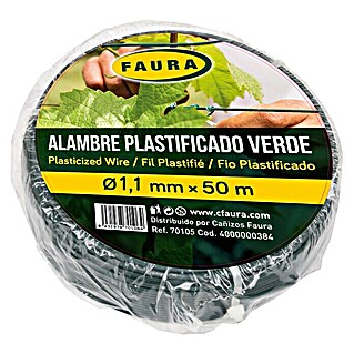 Alambre plastificado (Ø x L: 1,1 mm x 50 cm, Metal)