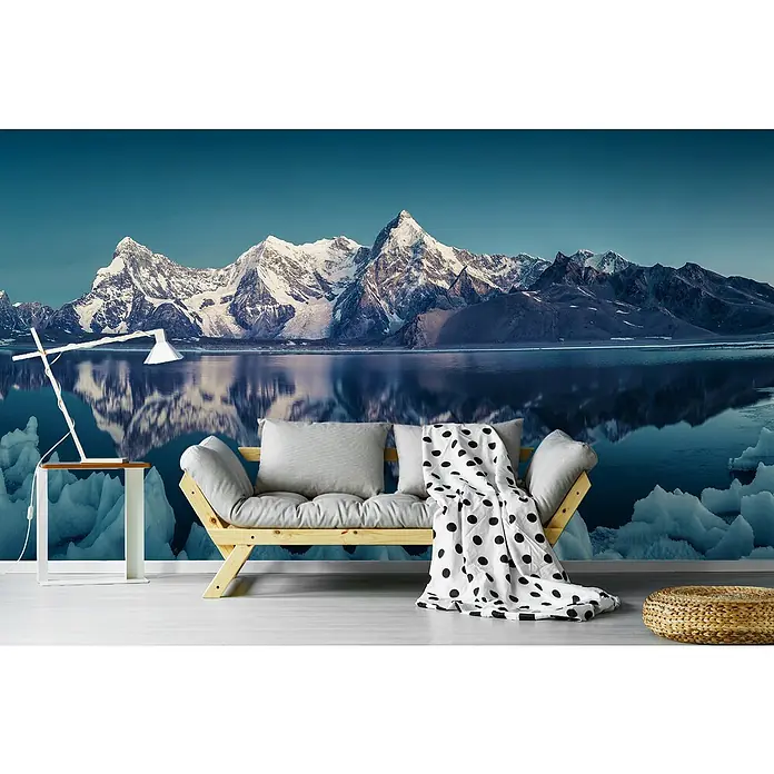 Papermoon Premium collection Fototapete Shishapangma Packeis - B x H: 200 x 149 cm, Vlies - Wandbild mit Bergmotiv, das eine ruhige und naturnahe Atmosphäre schafft. Das Design eignet sich gut für Wohn- und Schlafräume.