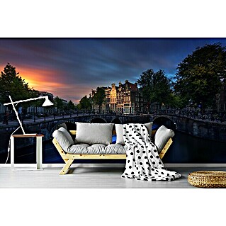 Papermoon Premium collection Fototapete Amsterdam Sunset (B x H: 400 x 260 cm, Vlies)