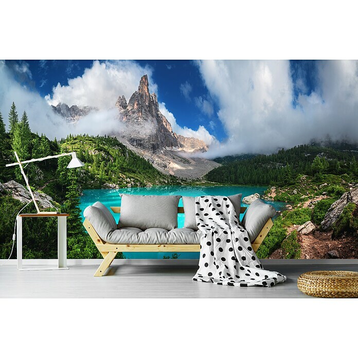 Papermoon Premium collection Fototapete Lago di Sorapis Venetien (B x H: 500 x 280 cm, Vlies) | BAUHAUS