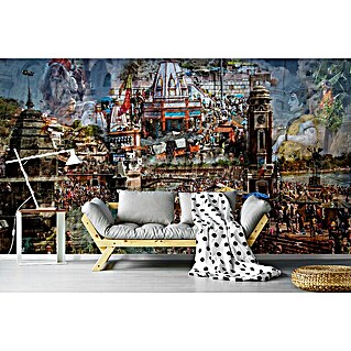 Papermoon Premium collection Fototapete Heiliges Indien (B x H: 350 x 260 cm, Vlies)