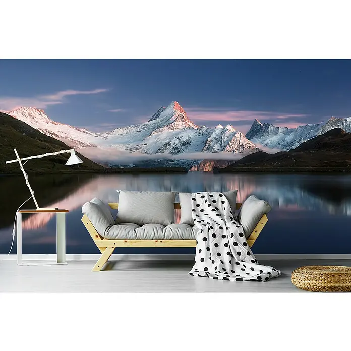 Papermoon Premium collection Fototapete See Bahalpsee - B x H: 200 x 149 cm, Vlies - Blickfang: Fototapete mit Bergpanorama, die eine ruhige Atmosphäre schafft und den Raum optisch erweitert. Ideal für Wohn- und Schlafzimmer.