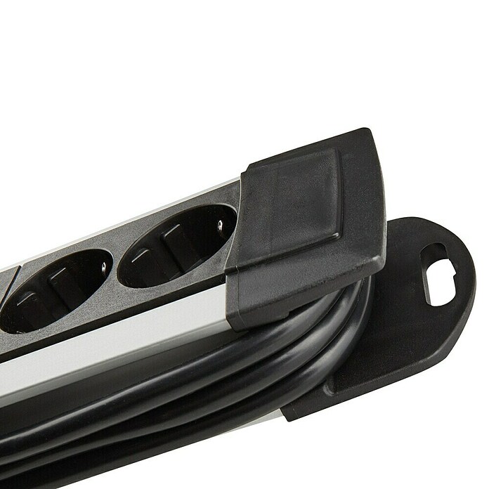 Brennenstuhl Premium-Alu-Line Steckdosenleiste Premium-Alu-Line (8-fach, Schwarz/Silber, 3 m, Sicherheitsschalter beleuchtet)