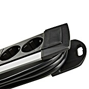 Brennenstuhl Premium-Alu-Line Steckdosenleiste Premium-Alu-Line (8-fach, Schwarz/Silber, 3 m, Sicherheitsschalter beleuchtet)