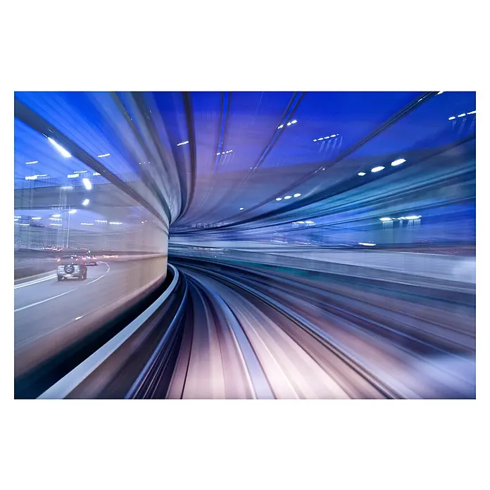 Papermoon Premium collection Fototapete Twilight-Tunnel - B x H: 500 x 280 cm, Vlies - Fahrt durch einen Tunnel.