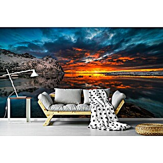 Papermoon Premium collection Fototapete Himmel in Feuer (B x H: 200 x 149 cm, Vlies)