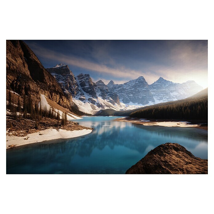 Papermoon Premium collection Fototapete Berge- und Seenlandschaft (B x H: 450 x 280 cm, Vlies) | BAUHAUS