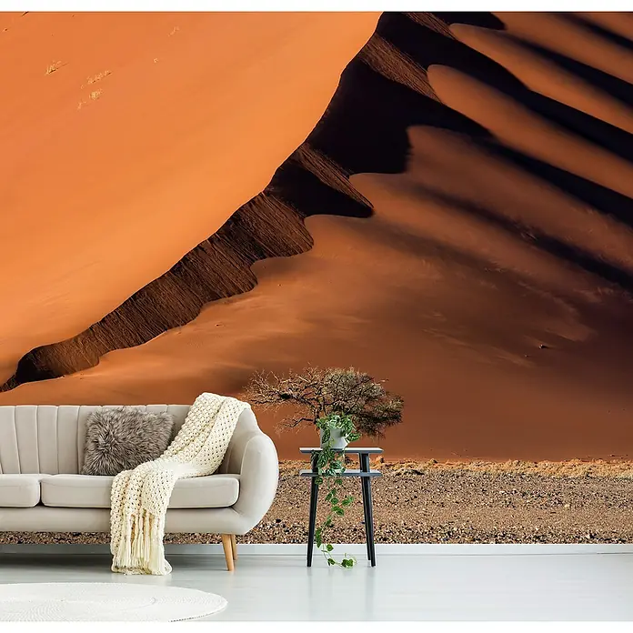 Papermoon Premium collection Fototapete Düne und Baum - B x H: 500 x 280 cm, Vlies - Wandbild mit einer Wüstenlandschaft, die eine ruhige und natürliche Atmosphäre in jeden Raum bringt.\n