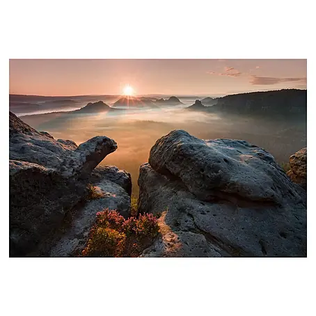 Papermoon Premium collection Fototapete Sonnenaufgang Felsen II