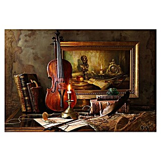 Papermoon Premium collection Fototapete Stillleben Violine (B x H: 350 x 260 cm, Vlies)