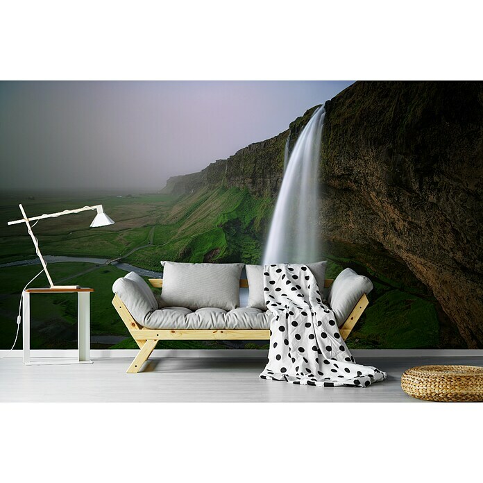 Papermoon Premium collection Fototapete Wasserfall Landschaft (B x H: 300 x 223 cm, Vlies) | BAUHAUS