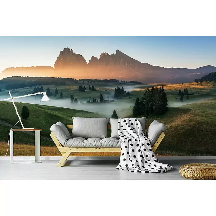 Papermoon Premium collection Fototapete Alpe di Seisi - B x H: 250 x 186 cm, Vlies - Stimmungsaufnahme