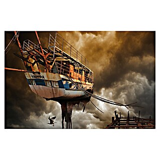 Papermoon Premium collection Fototapete Boot in den Wolken (B x H: 400 x 260 cm, Vlies)
