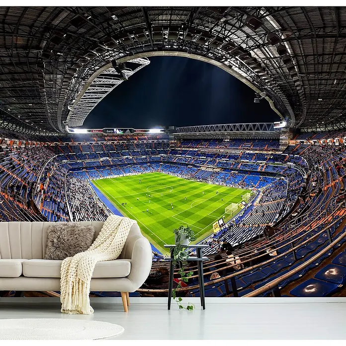 Papermoon Premium collection Fototapete Santiago Bernabacu - B x H: 350 x 260 cm, Vlies - Fototapete mit Stadionmotiv für lebendiges Raumambiente. Bringt die Atmosphäre eines Fußballstadions direkt in Ihr Zuhause.