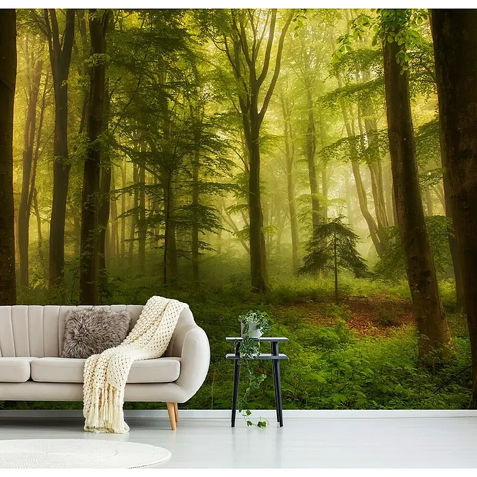 Papermoon Premium collection Fototapete Der kleine Baum - B x H: 300 x 223 cm, Vlies - Wandbild mit Waldmotiv, das eine friedliche und beruhigende Atmosphäre schafft und den Raum optisch erweitert.