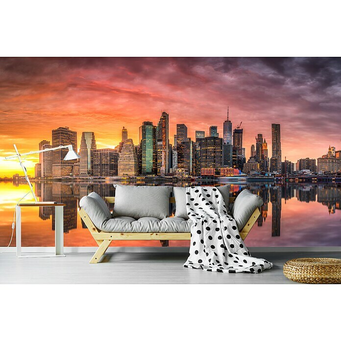 Papermoon Premium collection Fototapete New York Glühen I (B x H: 450 x 280 cm, Vlies) | BAUHAUS