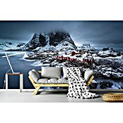 Papermoon Premium collection Fototapete Lofoten Winter Nordlichter (B x H: 200 x 149 cm, Vlies) | BAUHAUS