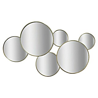 Wandspiegel Circles (85 x 48 cm, Gold)