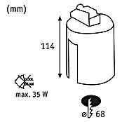 Paulmann Premium Line Einbautopf (35 W, GU10, 230 V)