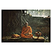 Papermoon Premium collection Fototapete Mönch morgendliche Meditation (B x H: 200 x 149 cm, Vlies) | BAUHAUS