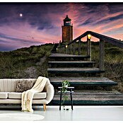 Papermoon Premium collection Fototapete Weg zum Leuchtturm (B x H: 300 x 223 cm, Vlies) | BAUHAUS