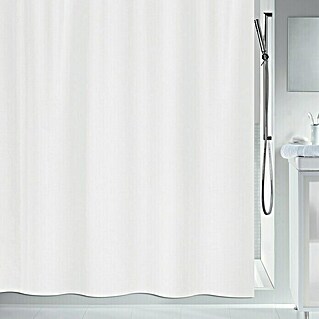 Spirella Cortina de baño textil Primo (120 x 200 cm, Blanco)