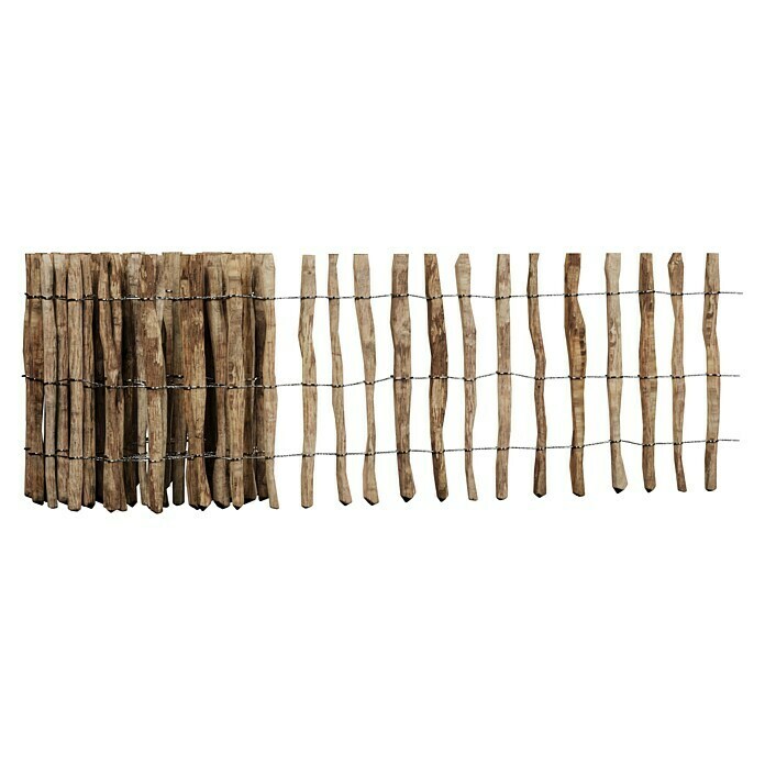 T & J Staketen Rollzaun Rollo 4 cm (B x H: 1 000 x 60 cm, Holz) | BAUHAUS