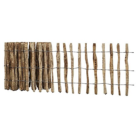 T & J Staketen Rollzaun Rollo 4 cm (B x H: 1 000 x 60 cm, Holz)