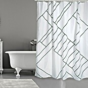 Venus Cortina de baño textil Monolithic (180 x 200 cm, Blanco/Negro) | BAUHAUS