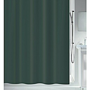 Spirella Cortina de baño Peva Bio (180 x 180 cm, Verde oscuro)