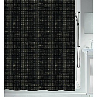 Spirella Cortina de baño textil Georges (180 x 200 cm, Negro/Dorado)