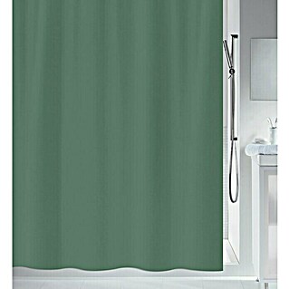 Spirella Cortina de baño textil Primo (180 x 200 cm, Verde oscuro)