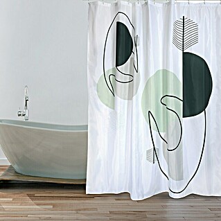 Venus Cortina de baño textil Minimalista (180 x 200 cm)