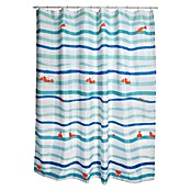 Venus Cortina de baño textil Deep Ocean (180 x 200 cm, Azul/Naranja) | BAUHAUS