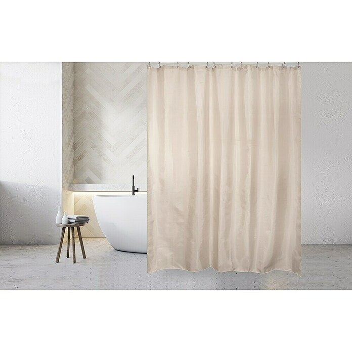 Venus Cortina de baño textil (180 x 200 cm, Beige) | BAUHAUS