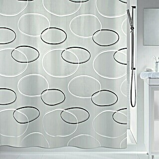 Spirella Cortina de baño textil Anello (180 x 200 cm, Gris)