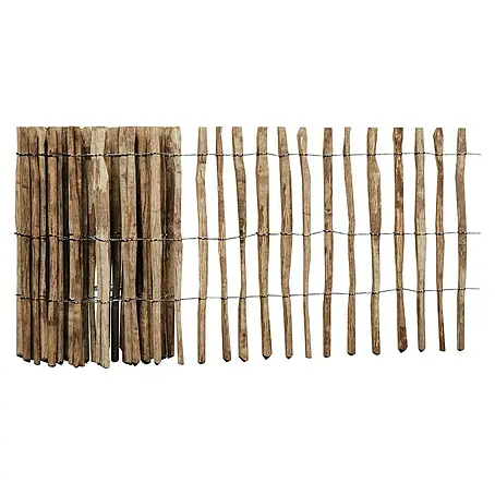 T & J  Staketen Rollzaun Rollo 4 cm
