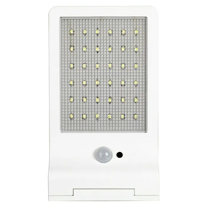 Ledvance LED-Solar-AußenwandleuchteBewegungsmelder, 3 W, Acrylnitril-Butadien-Styrol-Copolymer (ABS), Neutralweiß, Weiß - Weisse LED-Solarleuchte für Aussenbereiche, ausgestattet mit Bewegungssensor. Perfekt für Gärten und Wege.