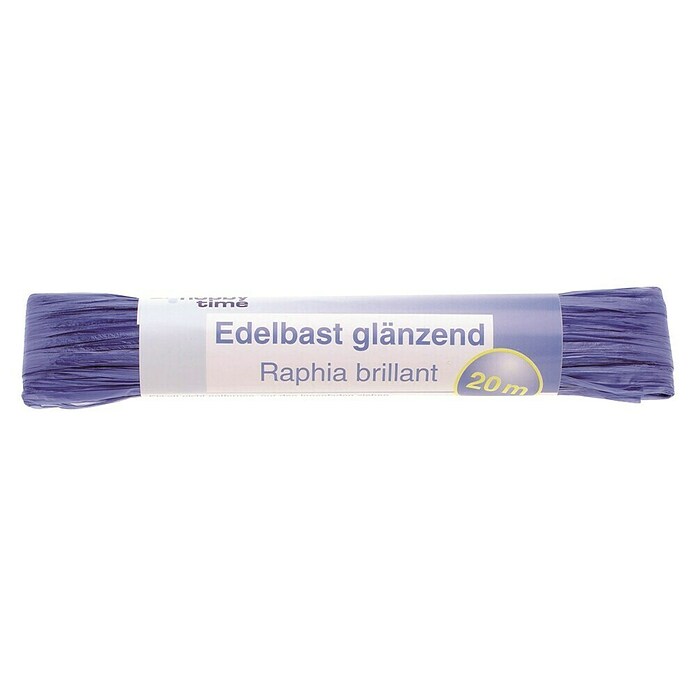 Glorex Hobby Time Edelbast (Glänzend, Blau, 20 m, Viskose)