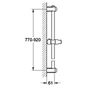 Grohe Brausestange Euphoria Flex (Höhe: 92 cm, Lochabstand: 77 - 92 cm, Chrom)