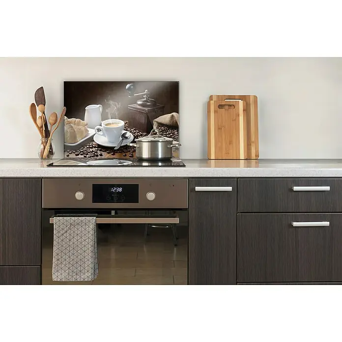 CUCINE Küchenrückwand - Coffee Fragrance, 60 x 40 cm, Stärke: 6 mm, Einscheibensicherheitsglas (ESG) - Küchenrückwand mit Kaffeemotiv, die eine stilvolle und appetitliche Atmosphäre in der Küche schafft.\n