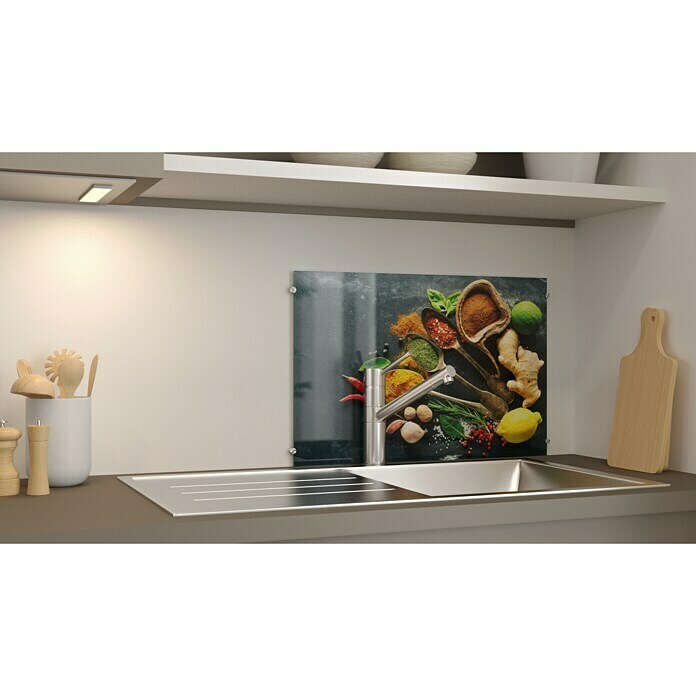 CUCINE Küchenrückwand (Variety of Spice, 60 x 40 cm, Stärke: 6 mm, Einscheibensicherheitsglas (ESG))