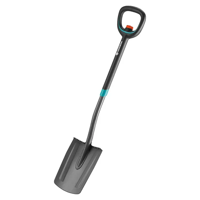 Gardena Ergoline Gärtnerspaten - Ergonomischer Stiel, Länge Stiel: 106 cm - 126 cm - Gartenspaten von Gardena, ideal zum Umgraben und Auflockern von Böden. Das robuste Werkzeug für Gartenarbeiten mit ergonomischem Griff.