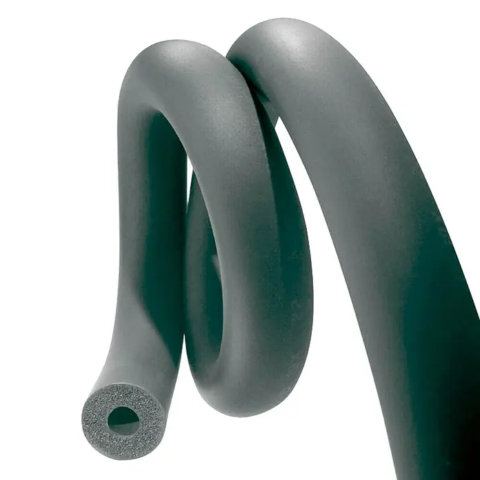 ZimaKlima Coquilla aislante Isocell - Ø x L: 10 mm x 2 m, Plástico - Tubo de aislamiento de tuberías de espuma gris enrollado con núcleo hueco. Ideal para protección térmica y acústica.
