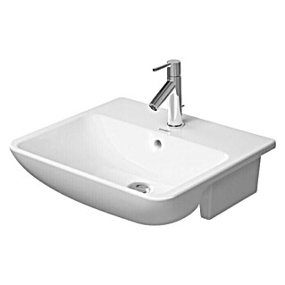 Duravit ME by Starck Einbauwaschbecken (55 x 45,5 cm, Ohne Spezialglasur, Hahnloch: Mitte, Mit Überlauf, Weiß)