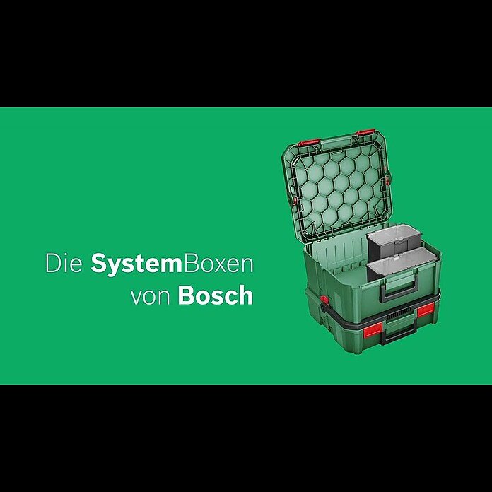 Bosch Werkzeugkoffer SystemBox Größe S (L x B x H: 34,3 x 39 x 12,1 cm, Werkzeugaufbewahrung) | BAUHAUS